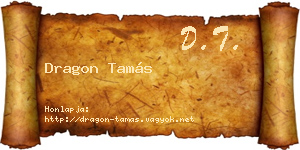 Dragon Tamás névjegykártya